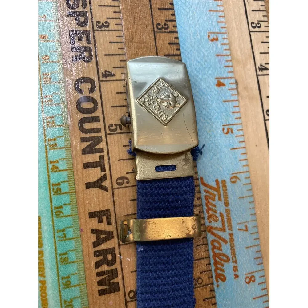 Boy Scouts BSA Cub Scout Belt W/ 12 Merit Badges Adventure Loop Slides Uniform
